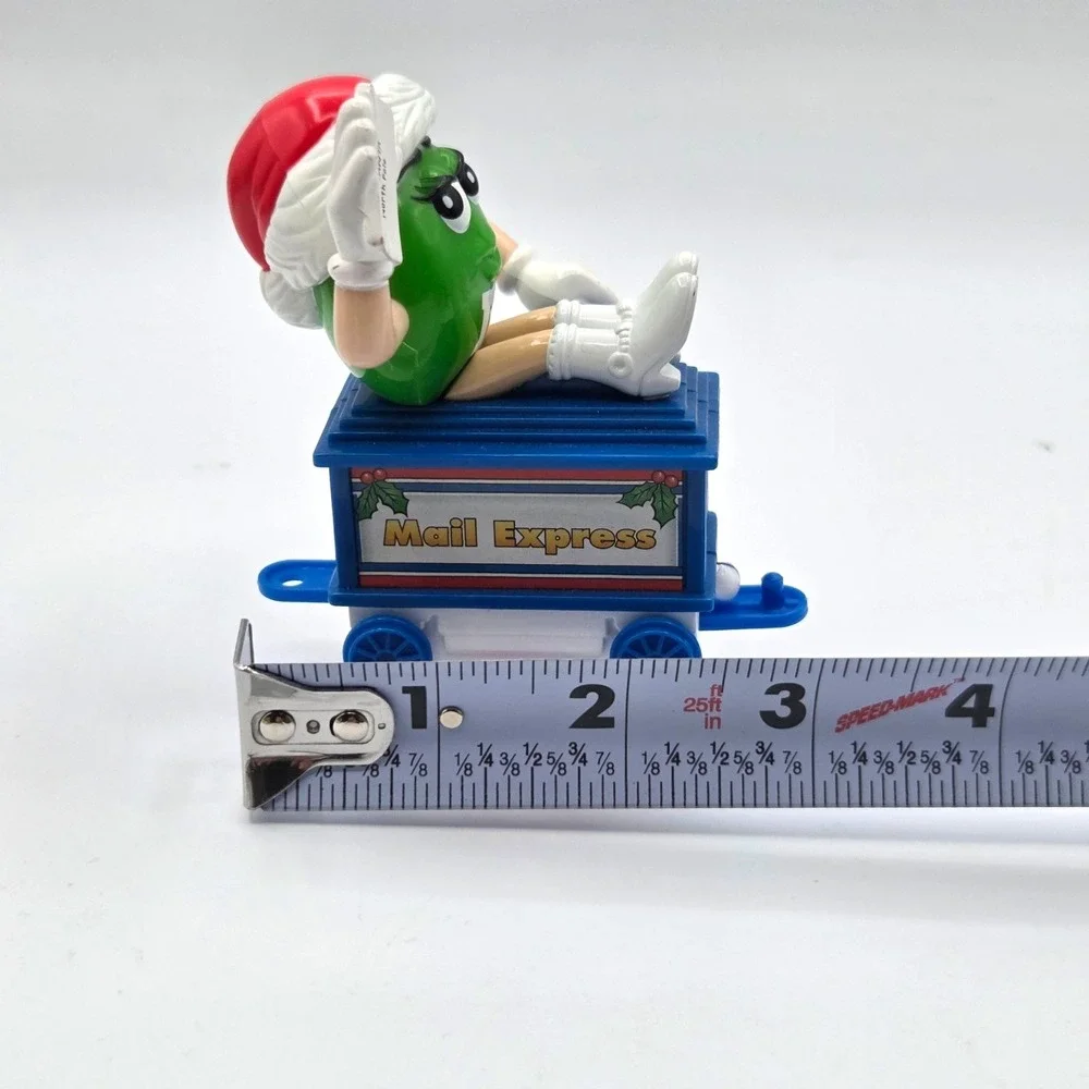 2002 M&M Christmas Holiday Train Series 1 Car 5 Green Mail Express‎ Tube Topper